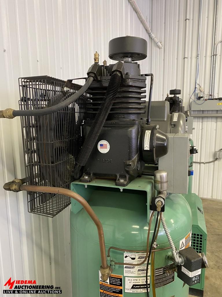 2014 SPEEDAIRE 4XA62 VERTICAL ELECTRICAL AIR COMPRESSOR, 230 VOLT, S/N: D130130