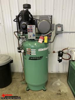 2014 SPEEDAIRE 4XA62 VERTICAL ELECTRICAL AIR COMPRESSOR, 230 VOLT, S/N: D130130