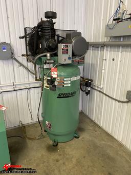 2011 SPEEDAIRE 4XA62 VERTICAL ELECTRICAL AIR COMPRESSOR, 230 VOLT, S/N: D086317