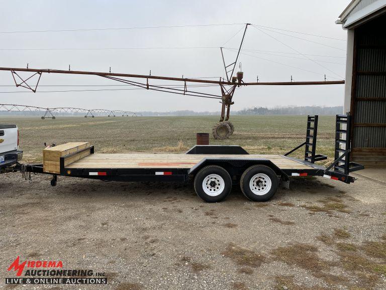 2005 DUMP-MASTER TANDEM AXLE TRAILER, 18' - 16' WITH 2' BEAVERTAIL X 80'', REAR RAMPS, 2 5/16'' BALL