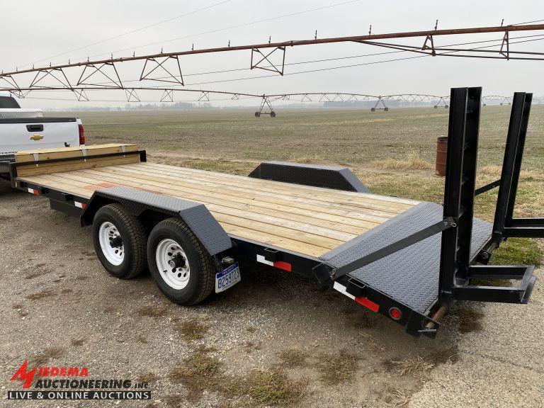 2005 DUMP-MASTER TANDEM AXLE TRAILER, 18' - 16' WITH 2' BEAVERTAIL X 80'', REAR RAMPS, 2 5/16'' BALL