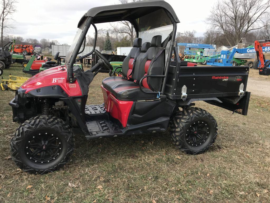 MAHINDRA XTV 750S 3-PERSON UTV, 4WD, GAS ENGINE, ELECTRIC PUMP, WINDSHIELD FRONT & REAR, 360 HOURS S