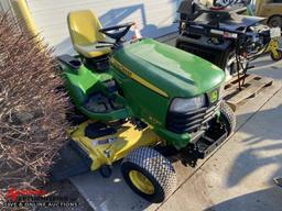 JOHN DEERE X720 RIDING LAWN TRACTOR, 62'' DECK, HOUR METER READS 90 HOURS, OWNER SAID THE 3RD NUMBER