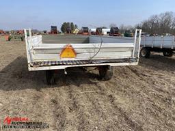 FLATBED WAGON WITH SIDES, 8-TON RUNNING GEAR, 14' X 8'