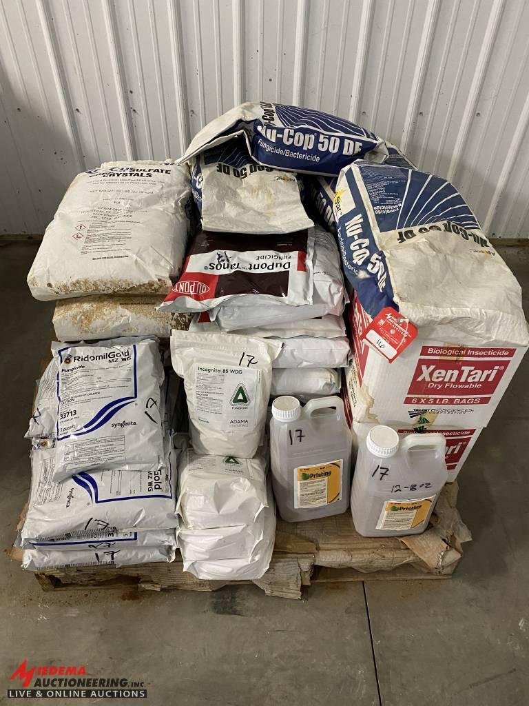 NU-COP 50 DF FUNGICIDE, [16] BAGS, BEXES OF XENTARI BT INSECTICIDE [2 BOXES], DUPONT TANOS BAGS [11]