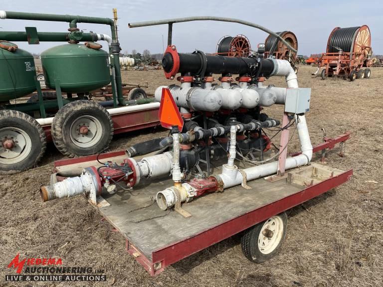 DISC FILTER SYSTEM MOUNTED ON FARM TRAILER