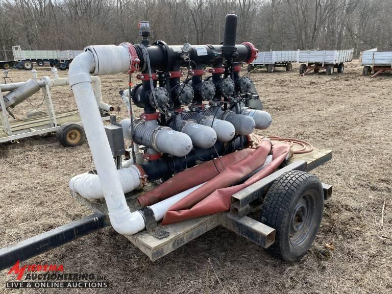 DISC FILTER SYSTEM MOUNTED ON FARM TRAILER