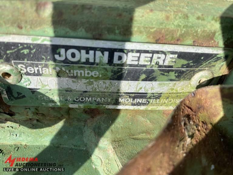 JOHN DEERE 3700 10-BOTTOM PLOW, ON LAND, S/N: A03700X010508