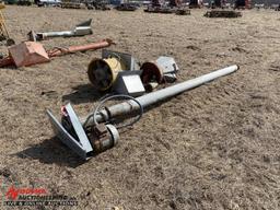 ELECTRIC GRAIN BIN UNLOAD AUGER, WITH SPREADER & FAN