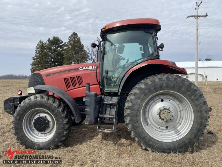 CASE 180 PUMA TRACTOR, 4WD, 3PT, 3-REMOTES, PTO, FRONT WEIGHTS, 18.4R42 TIRES, 2536 HOURS SHOWING, S
