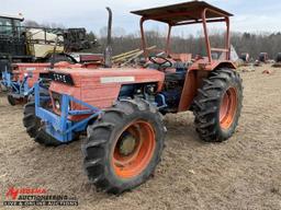 SAME CORSARO 70 TRACTOR, 4WD, 3PT, PTO, 1 HYD OUTLET, 16.9-30 REAR TIRES, 12.4-24 FRONT TIRES