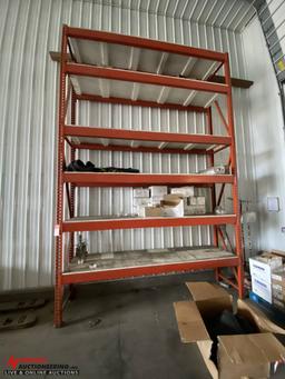 PALLET RACKING, 10' BEAMS, [2] END FRAMES, [12] CROSS ARMS 28'', PLUS [4] END FRAMES, [12] CROSS BEA