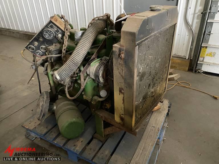 JOHN DEERE DIESEL ENGINE WITH PUMP HOUSING MOUNTS