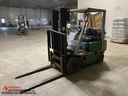 KALMAR ACAU1593 LP FORKLIFT, 2-STAGE MAST, 7366 HOURS SHOWING, PROPANE TANK NOT INCLUDED, S/N: A5224