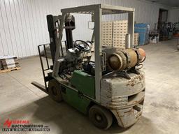 KALMAR ACAU1593 LP FORKLIFT, 2-STAGE MAST, 7366 HOURS SHOWING, PROPANE TANK NOT INCLUDED, S/N: A5224