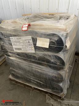 SKID OF 48" BLACK PLASTIC, [16] ROLLS, .85 MILS THICK