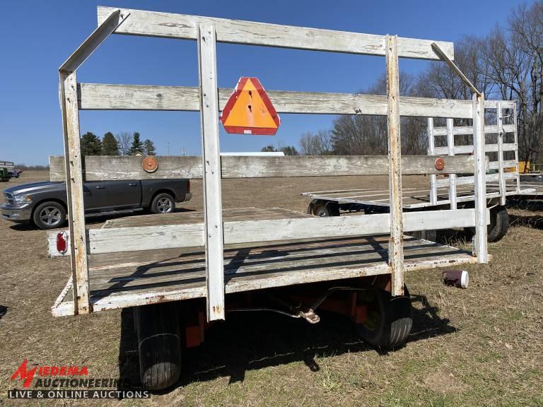 FLATBED WAGON WITH TANDEM REAR, 18' X 10'