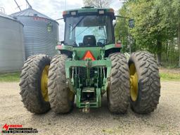 1995 JOHN DEERE 8200 TRACTOR, MFWD, 3-POINT, WITH QUICK HITCH, PTO, 4-REMOTES, POWER SHIFT, 18.4R42 