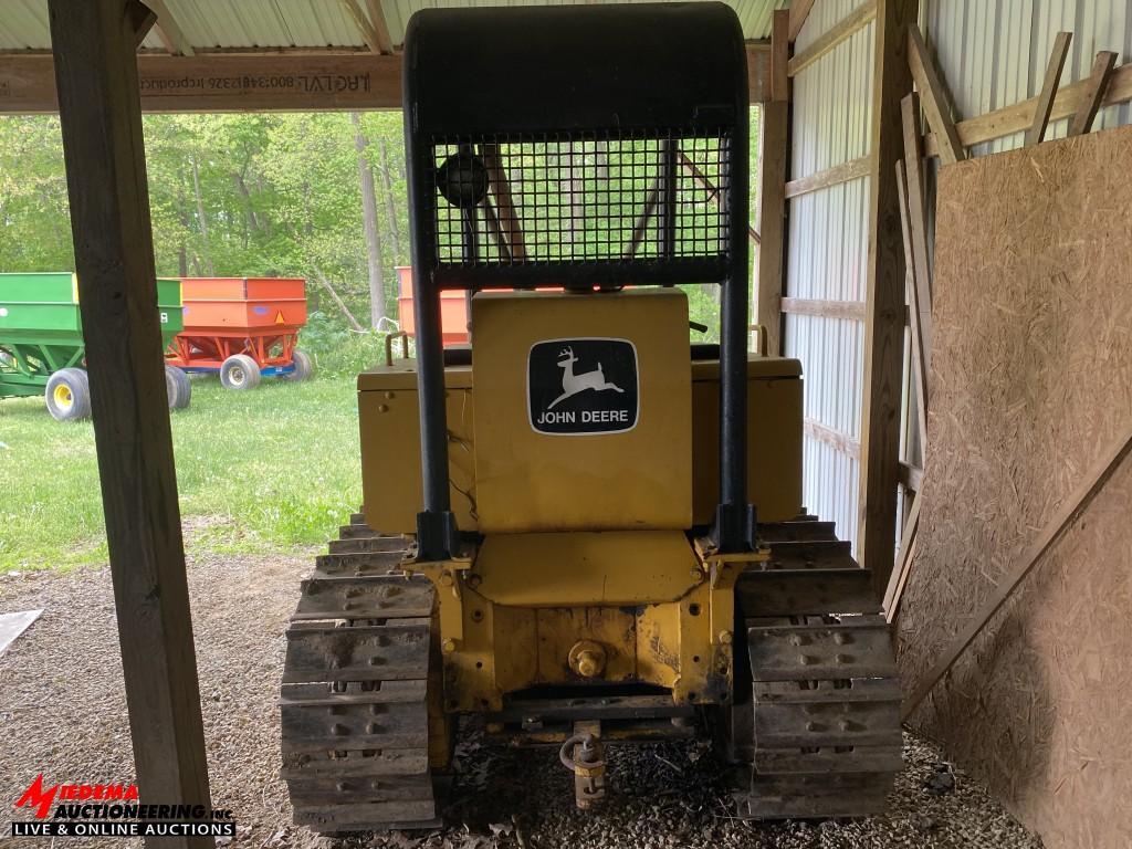 JOHN DEERE 450C DOZER, 6-WAY BLADE, OROPS WITH SWEEPS, 16'' TRACKS, 8429 HOURS SHOWING, S/N: 450CC26