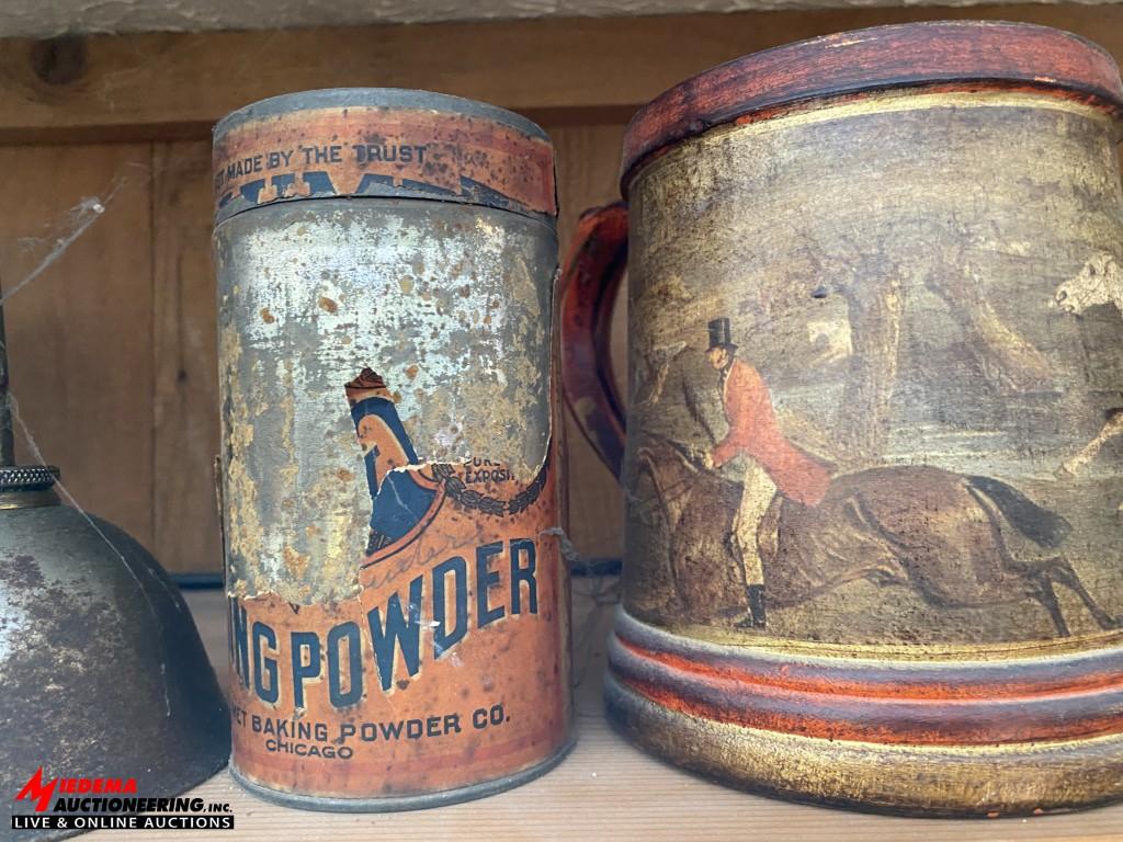 ANTIQUE OILERS CANS & SPRINKLER