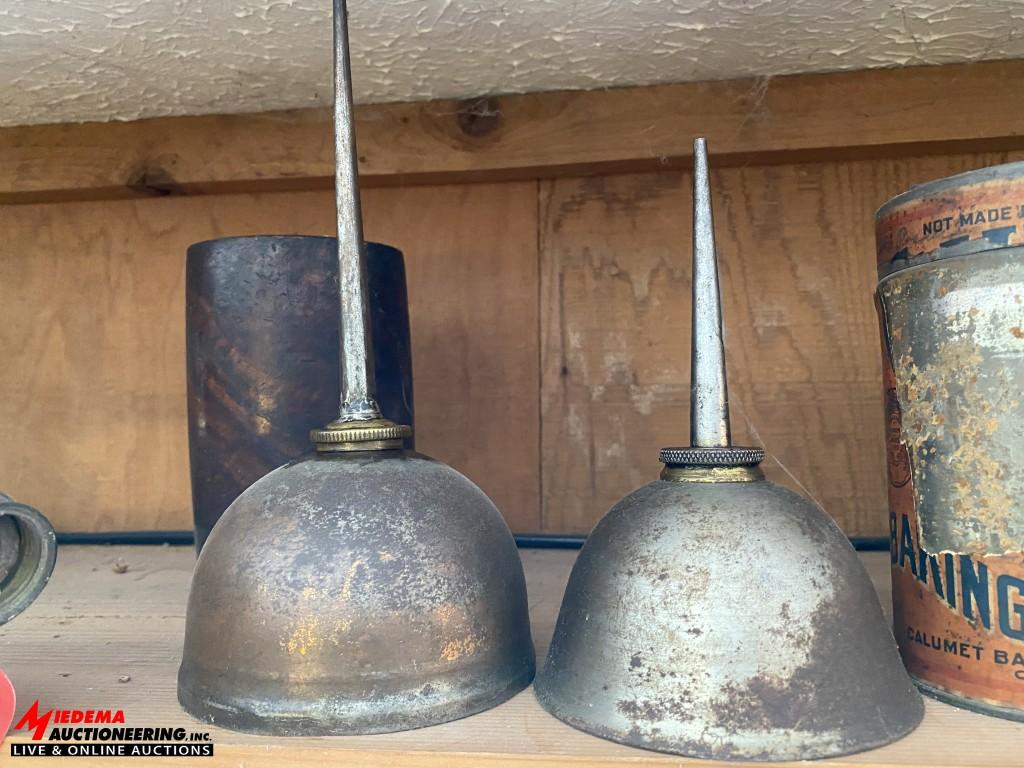 ANTIQUE OILERS CANS & SPRINKLER