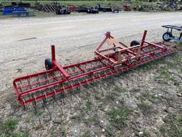NEW LILLY 15' TINE WEEDER, WITH GAUGE WHEELS, 3PT
