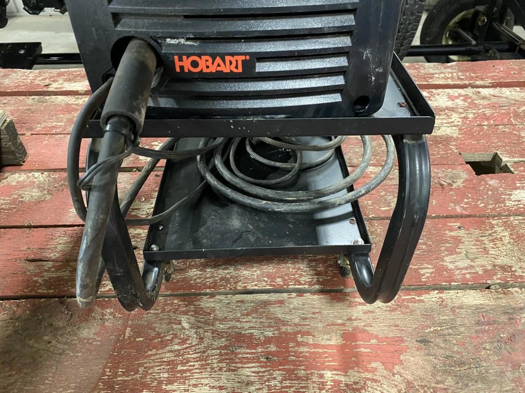 HOBART HANDLER 140 WELDER WITH CART, 115V, WIRE WELDER, 25-140 AMP OUTPUT, S/N: MA120765Y