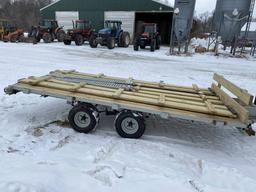 SHOP BUILT ASSEMBLED TRAILER, 2'', 76'' WIDE X 12' LONG, REMOVABLE SIDES