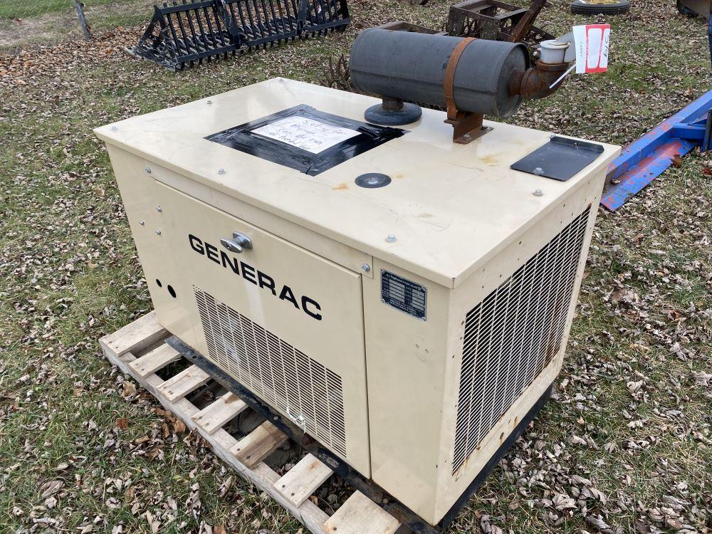 GENERAC 20 KVA GENERATOR, MODEL 92A04407-S, 120-240 VOLT, SINGLE PHASE, 20KW, 226 HOURS SHOWING, S/N