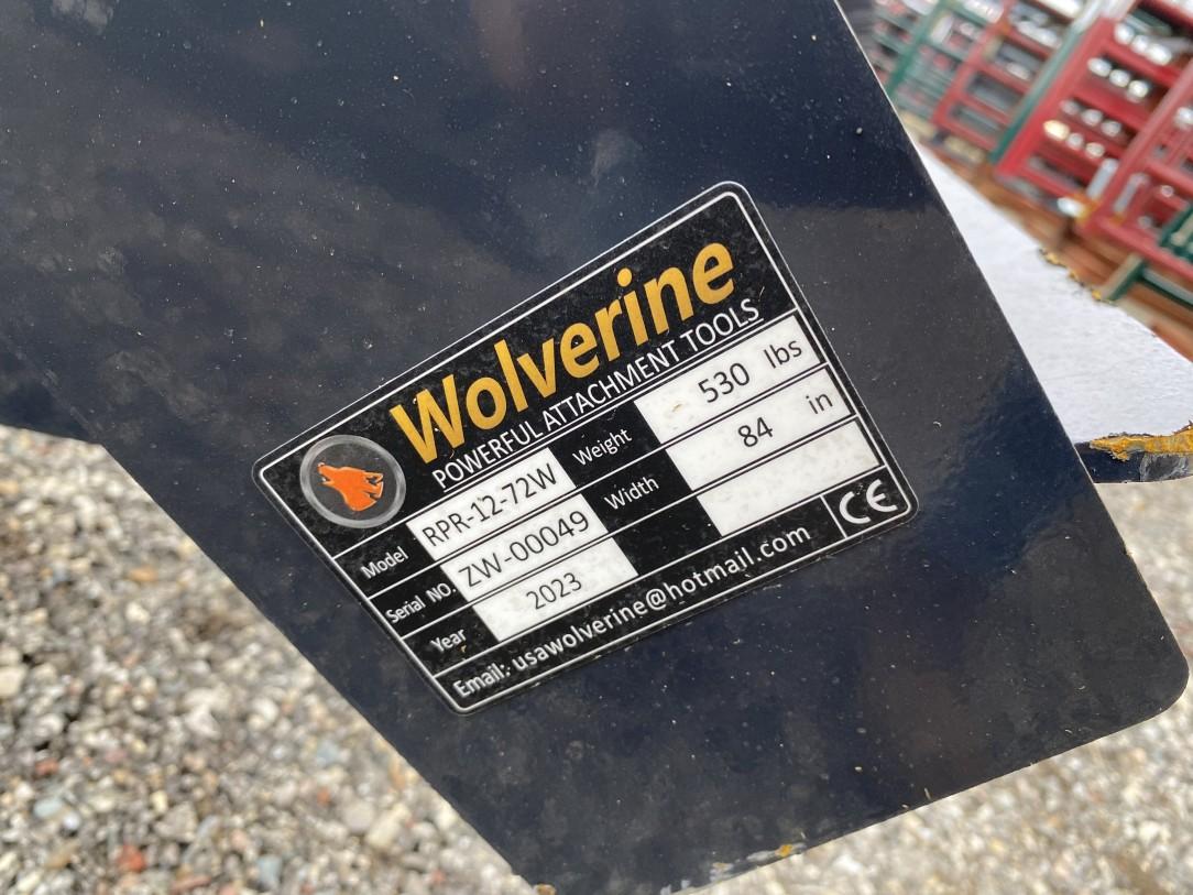 NEW WOLVERINE RIPPER, 72'' WIDE, MODEL RPR-12-72W, SKID STEER QUICK ATTACH