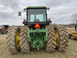 JOHN DEERE 4850 TRACTOR, 4WD, 3PT WITH QUICK HITCH, PTO, 2-REMOTES, 18.4R42 REAR DUALS, 16.9R28 FRON