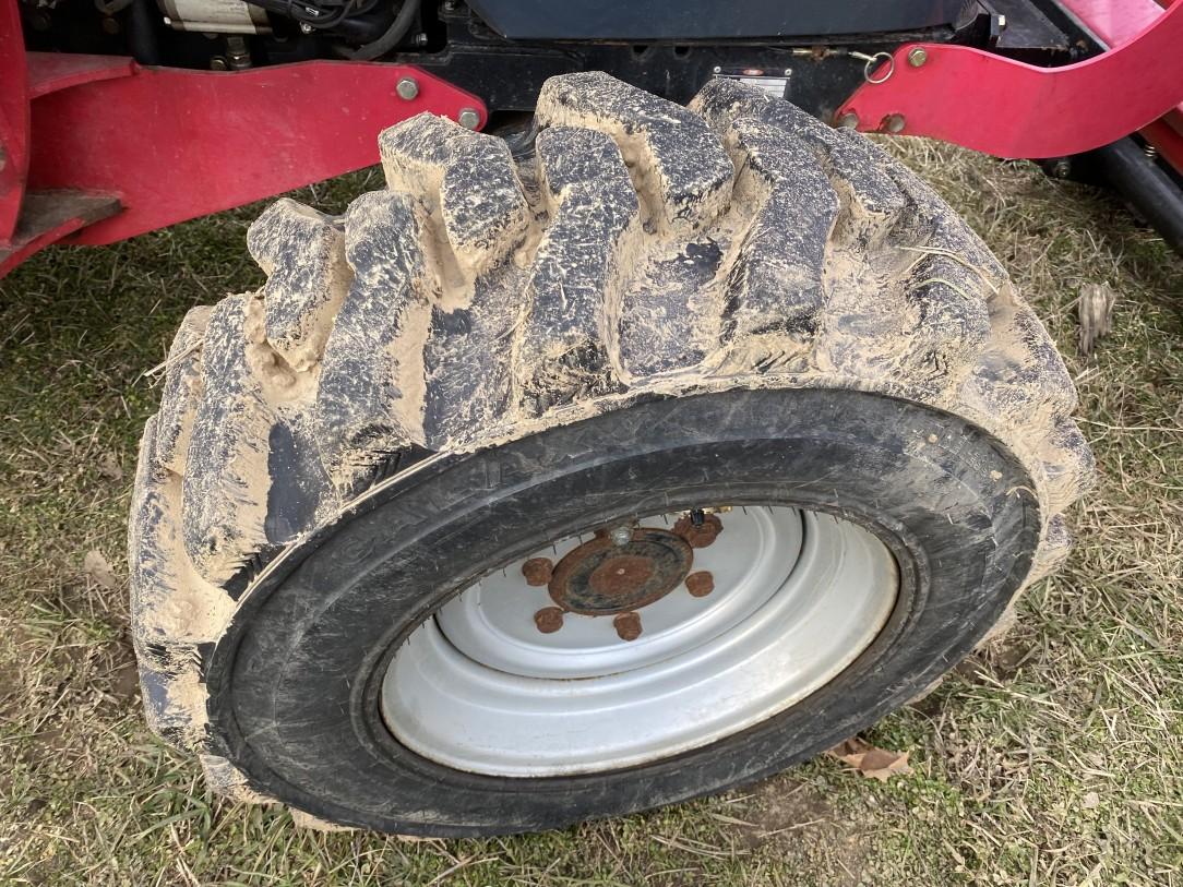 TYM T603 TRACTOR, TYM LT600 LOADER, CAB, MFWD, 3PT, 540 PTO, 2-HYD. OUTLETS, 16.9-24 REAR TIRES, 12X