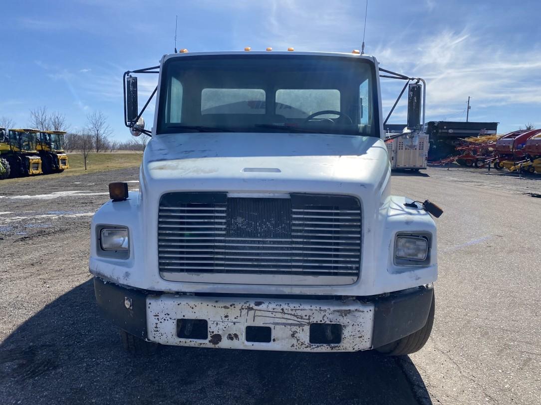 1995 FREIGHTLINER SINGLE AXLE MIXER TRUCK, 5.9L CUMMINS DIESEL, 6-SPEED TRANS, AIR BRAKES, PENTA 412