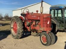 FARMALL IH MCCORMICK M TRACTOR, GAS, NARROW FRONT, PTO, 1 REMOTE, 13.6-38 REAR TIRES WITH WEIGHTS