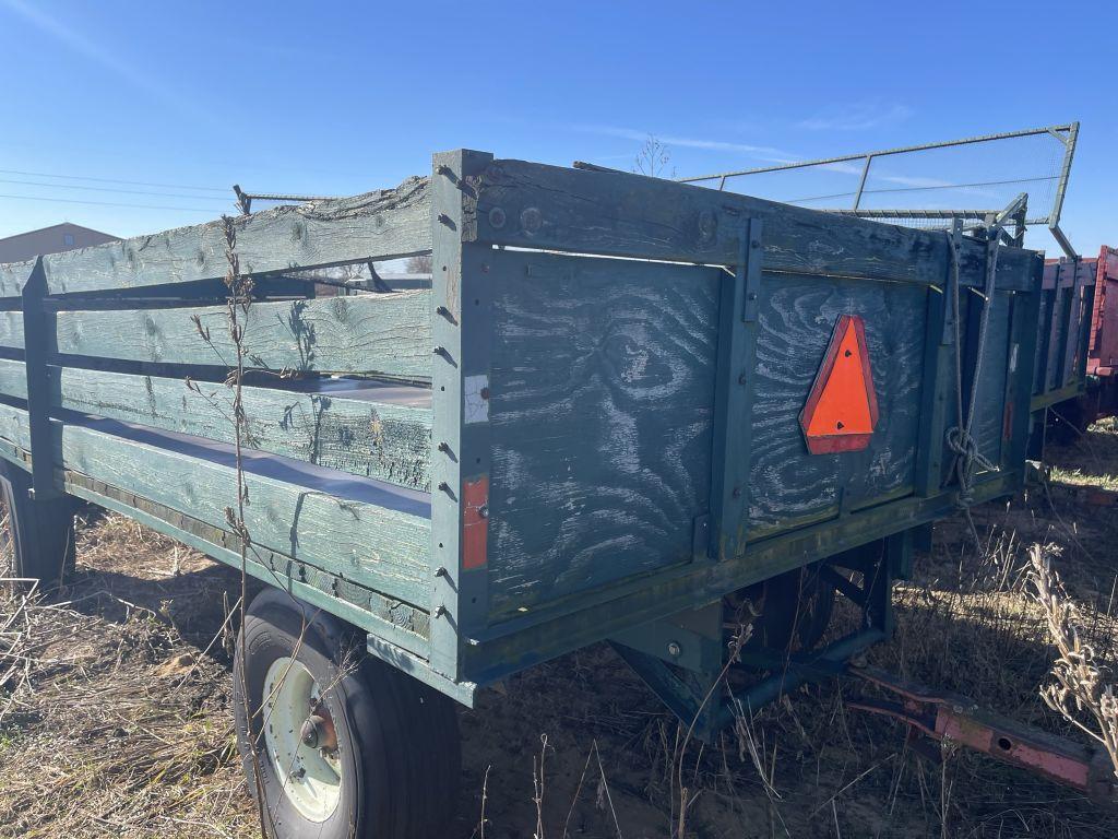 WAGON, 16' X 8', J&M 10-TON GEAR, ROLL UP TARPS