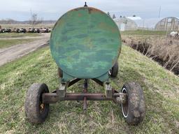 FUEL TANK, 500-GALLON, ON WAGON