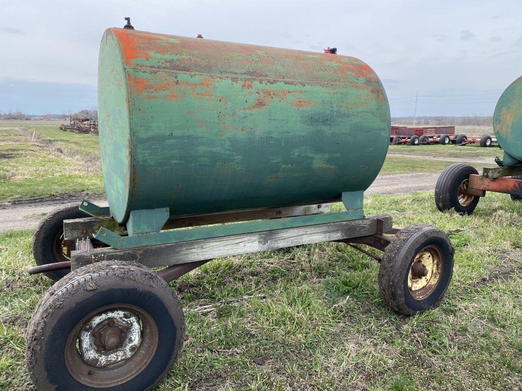 FUEL TANK, 500-GALLON, ON WAGON