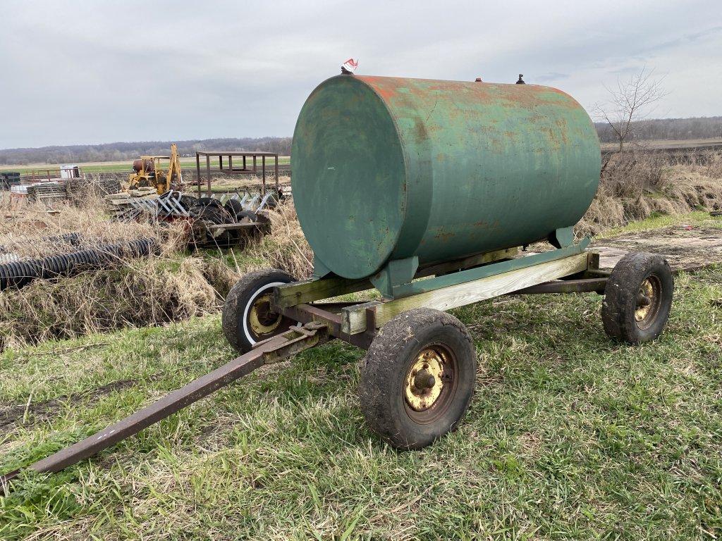 FUEL TANK, 500-GALLON, ON WAGON