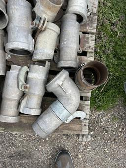 IRRIGATION FITTINGS, 4'', T'S, ELBOWS, PLUGS