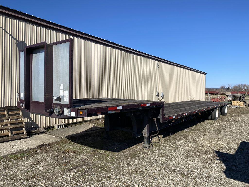 1996 WABASH TANDEM SPREAD AXLE DROP DECK TRAILER, TANDEM AXLE, SPREAD AXLE, 48', 11' UPPER DECK, 37'