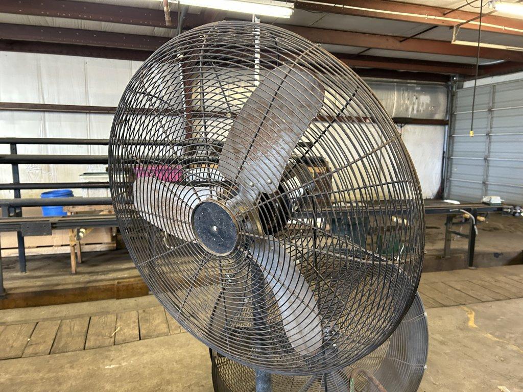 SHOP FANS: PRO STANDARD 38'', 28'' PEDISTAL FAN, (2) 20'' FANS