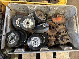 ASSORTED SPROCKETS & ROLLERS