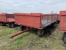 WAGON, 16' X 8', J&M 10-TON GEAR, ROLL UP TARPS