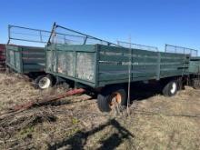 WAGON, 16' X 8', J&M 10-TON GEAR, ROLL UP TARPS