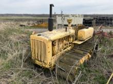 CATERPILLAR D2 CRAWLER, BELIEVED TO BE 1950, NO BLADE, CLUTCHES FROZEN, 20'' TRACKS, DIESEL, PONY MO