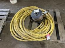 HIGH PRESSURE SPRAYER HOSE, APPROX. 100+ FEET, AND SPOOL OF HOSE