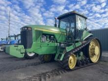 JOHN DEERE 8200T TRACK TRACTOR, 20 FRONT WEIGHTS, 3PT, PTO, 3 REMOTES, QUICK ATTACH, 25'' TRACKS, 56