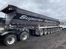 2001 FLOW BOY 8-AXLE LIVE BOTTOM TRAILER, GVWR 136,000 LBS, APPROX 45-TON CAPACITY, TARP, ALL ALUMIN