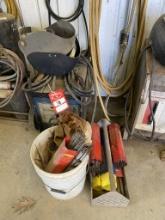 MILLER M-180 ARC WELDER, WITH WELDING ROD & HELMETS