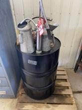 BARREL PUMP WITH SAE 15W-40 DIESEL MOTOR OIL